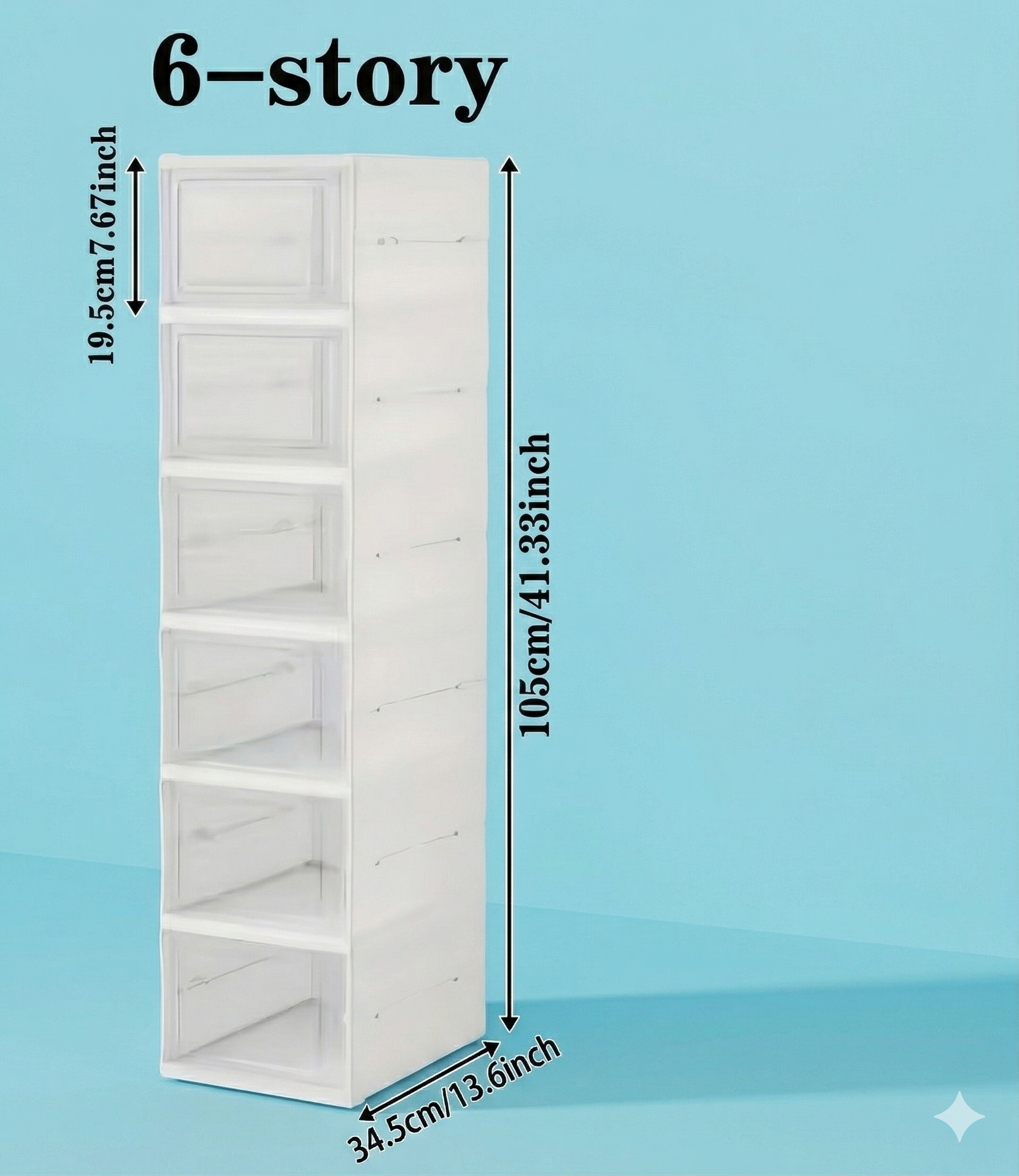 Foldable Multi-Storage Box - 6 Tier